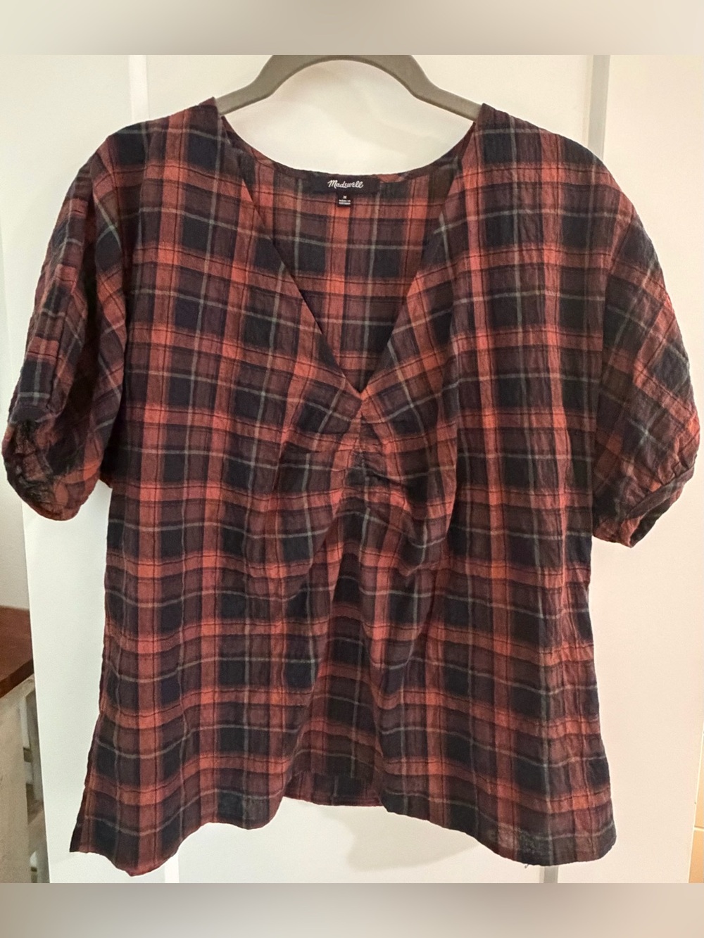 Madewell Sarah Top - Plaid